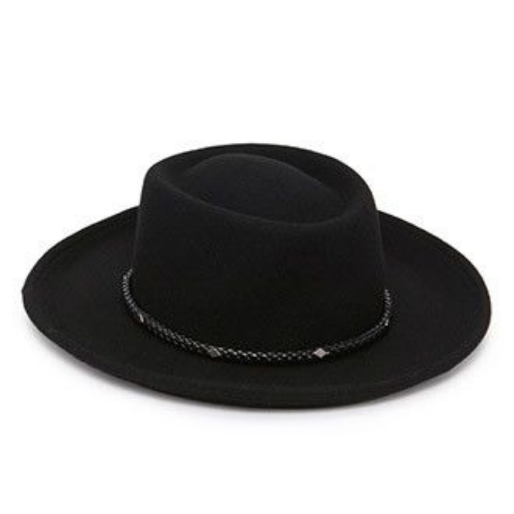 Black Festival Hat With Braiding